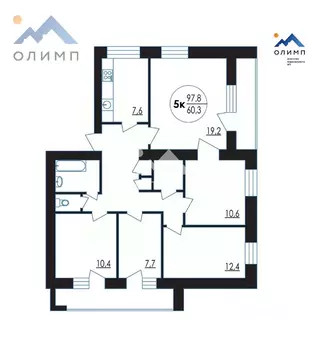 4-к кв. Вологодская область, Вологда ул. Дзержинского, 15 (91.3 м)