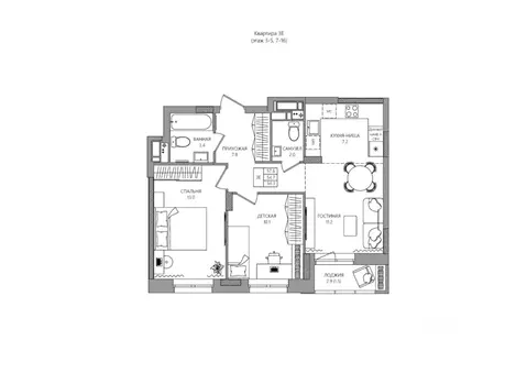 3-к кв. Пермский край, д. Кондратово ул. Водопроводная, 5 (56.2 м)