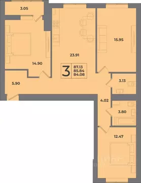 3-к кв. Калининградская область, Калининград Коммунистическая ул. ...