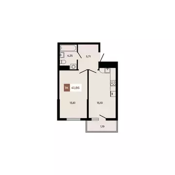 1-к кв. Ростовская область, Аксайский район, Щепкинское с/пос, пос. ...