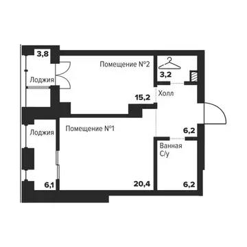 1-комнатная квартира: Челябинск, улица Труда, 157А (57.3 м)