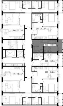 Квартира-студия: деревня Сапроново, микрорайон Купелинка, квартал ...
