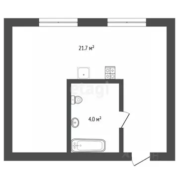Студия Тюменская область, Тюмень ул. Рационализаторов, 22 (21.7 м)