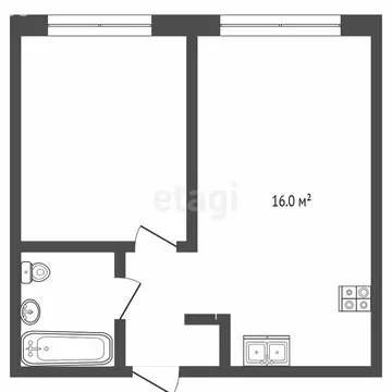 1-комнатная квартира: Тюмень, улица Тимофея Чаркова, 83 (37.7 м)