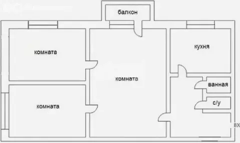 3-комнатная квартира: Липецк, улица Ленина, 39 (62.9 м)