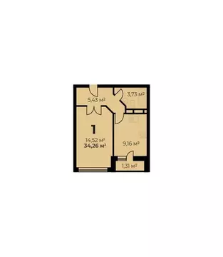 1-к кв. Пермский край, Пермь Байкальская ул., 7А (33.0 м)