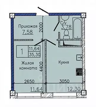 1-к кв. Ставропольский край, Пятигорск ул. Ермолова, 28А (35.3 м)