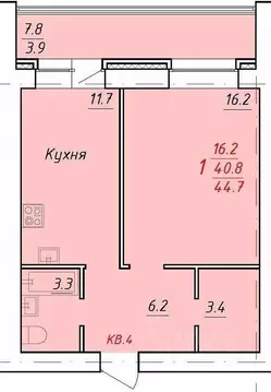 1-к кв. Алтайский край, Новоалтайск Индустриальная ул., 18А (44.7 м)