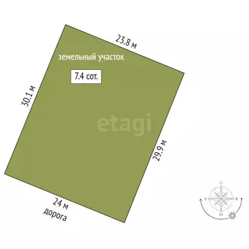 Участок в Береговое, Корабельный переулок, 13 (7.39 м)