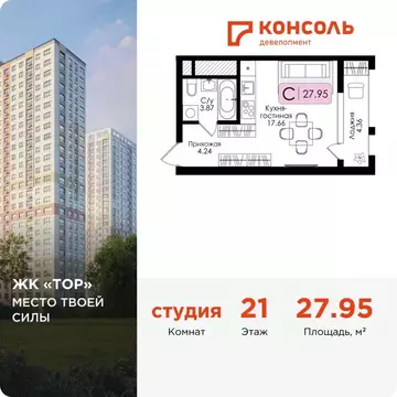Студия Тульская область, Тула Тор жилой комплекс (27.95 м)