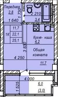 1-к кв. Новосибирская область, Новосибирск Затулинский жилмассив, ул. ...