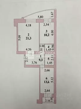 2-к кв. Липецкая область, Липецк просп. Победы, 3 (58.9 м)