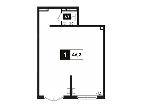 Офис в Краснодарский край, Краснодар ул. Анны Ахматовой, 6/1 (47 м)