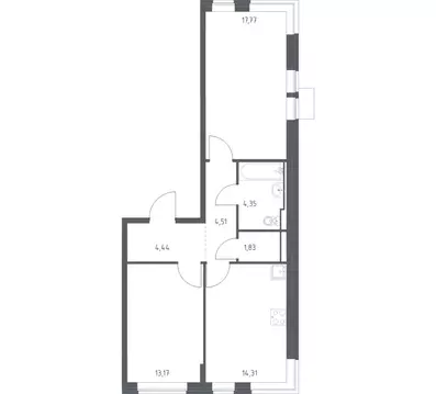 2-к кв. Москва Молжаниново жилой комплекс, к6 (60.38 м)