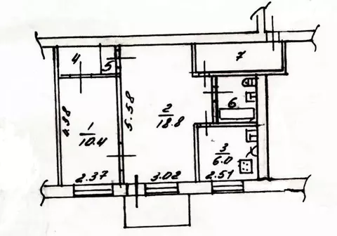 2-к кв. Воронежская область, Воронеж ул. Свободы, 59 (45.4 м)