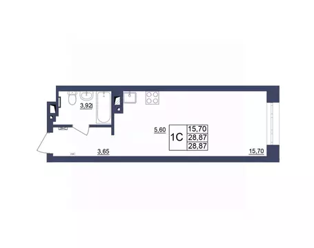 Студия Башкортостан, Уфа Космос жилой комплекс, лит1 (29.27 м)