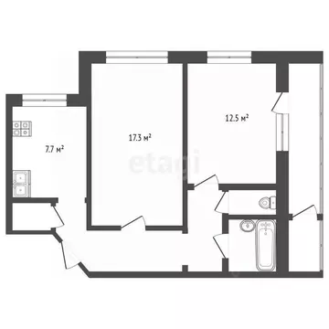 2-к кв. Челябинская область, Челябинск Шенкурская ул., 3 (50.2 м)