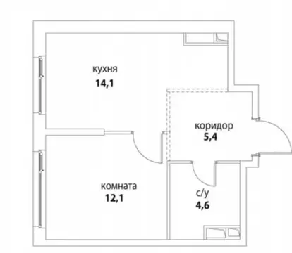 1-комнатная квартира: Москва, улица Крузенштерна, 9 (36 м)