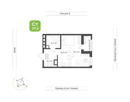 1-к кв. Свердловская область, Екатеринбург Академический мкр, 20-й ...