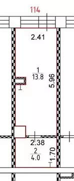 Помещение свободного назначения (17.8 м)