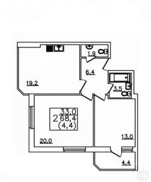 2-к кв. Ставропольский край, Пятигорск Ессентукская ул., 33 (68.4 м)