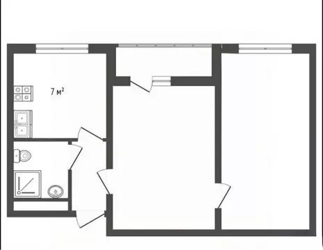 2-к кв. Санкт-Петербург дор. Муринская, 10к1 (42.0 м)