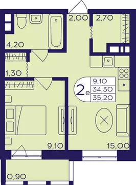 2-к кв. Московская область, Балашиха Железнодорожный мкр, Центр-2 мкр, ...