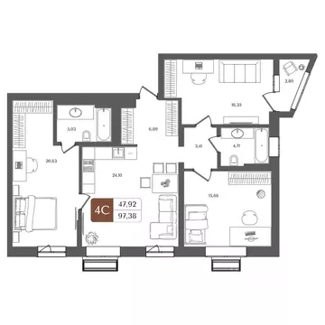 4-к кв. Башкортостан, Уфа Глумилино жилрайон, Холмогоры жилой комплекс ...