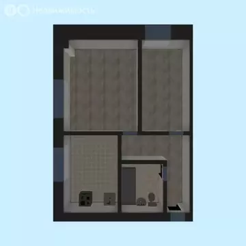 2-комнатная квартира: Омск, Пригородная улица, 10/1 (40.9 м)