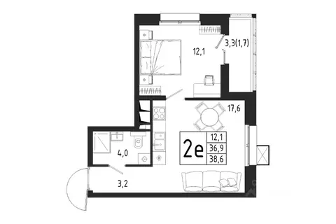 1-к кв. Московская область, Химки Клязьма-Старбеево мкр, Международный ...