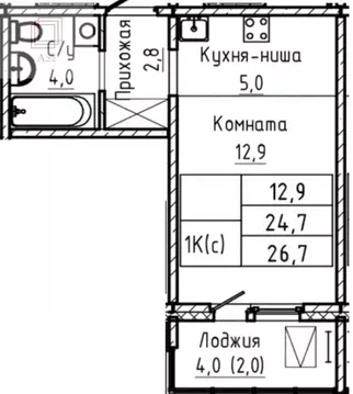 Студия Алтайский край, Барнаул тракт Павловский, 196Ак2 (27.0 м)