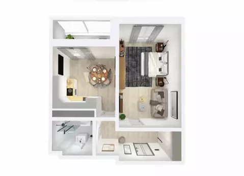 1-комнатная квартира: Тверь, Оснабрюкская улица, 22к1 (46.12 м)