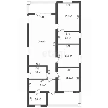 Дом в Калининградская область, Гурьевский муниципальный округ, пос. ...