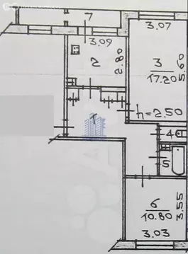 2-комнатная квартира: Чебоксары, улица Ахазова, 3 (55.7 м)
