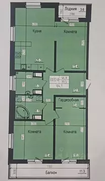 3-к кв. Санкт-Петербург пос. Парголово, дор. Ольгинская, 3/20 (99.5 м)
