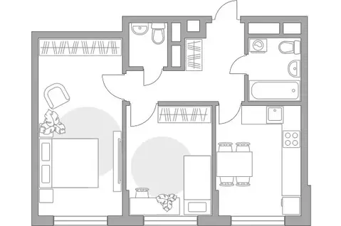 2-комнатная квартира: Мытищи, Тенистый бульвар, 9 (51.3 м)