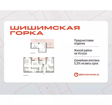 2-комнатная квартира: Екатеринбург, улица Гастелло, 18 (112.88 м)