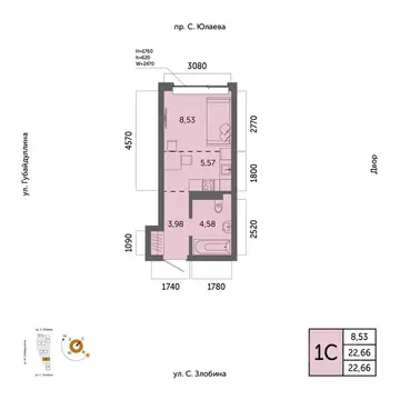 1-к кв. Башкортостан, Уфа Зеленая Роща жилрайон, Урбаника жилой ...