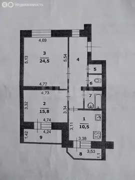 2-комнатная квартира: Белгород, улица Конева, 27А (73.6 м)