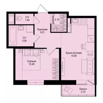 1-к кв. Ленинградская область, Всеволожский район, Заневское городское ...