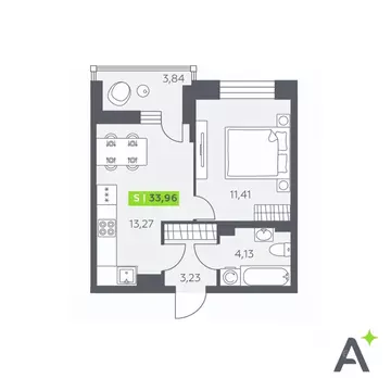1-к кв. Ленинградская область, Всеволожский район, Заневское городское ...