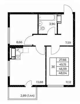 2-к кв. Ростовская область, Ростов-на-Дону Звезда Столицы 2 жилой ...