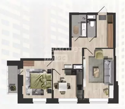 2-к кв. Липецкая область, Липецк Московская ул., 159к2 (61.0 м)