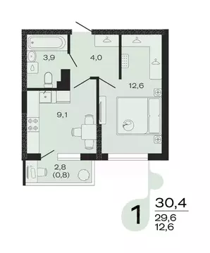 1-к кв. Краснодарский край, Новокубанск Капланово мкр, Эво жилой ...