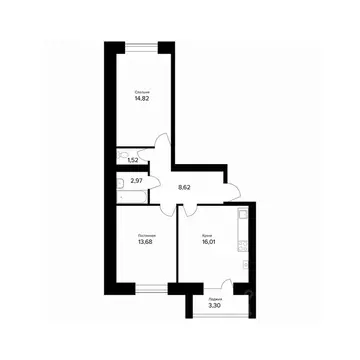 2-к кв. Ярославская область, Ярославль пос. Норское, Норские ...