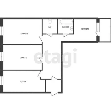 3-комнатная квартира: Златоуст, 4-я Нижне-Вокзальная улица, 6 (65.2 м)