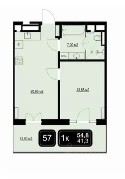 1-к кв. Краснодарский край, Анапа Пионерский просп. (54.8 м)