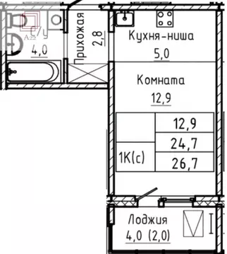 Студия Алтайский край, Барнаул тракт Павловский, 196Ак2 (27.0 м)