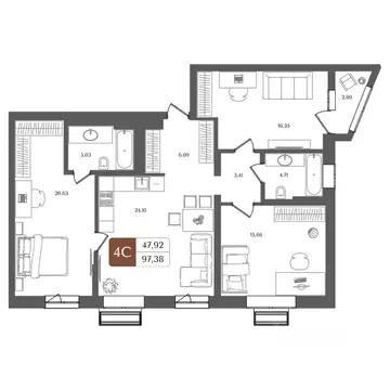 4-к кв. Башкортостан, Уфа Глумилино жилрайон, Холмогоры жилой комплекс ...