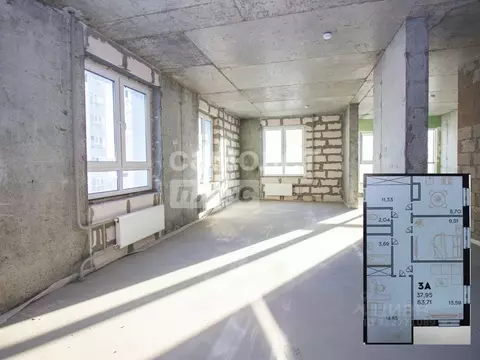 3-к кв. Ульяновская область, Ульяновск ул. Аблукова, 14 (63.5 м)